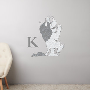 Pastel Wild Thing Add Your Initial Wall Decal