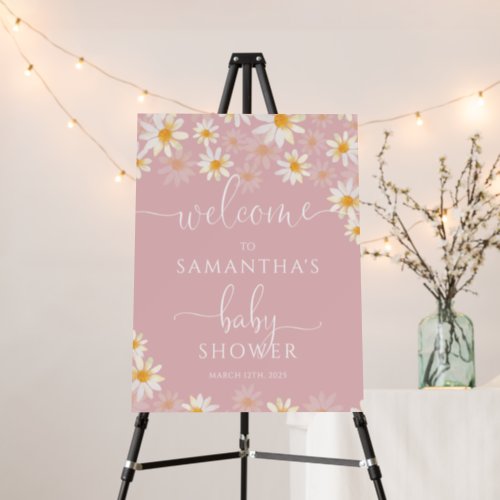 Pastel Wildflower Baby Shower Welcome Foam Board