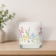 Pastel Wildflower Botanical Jar Candle