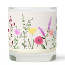 Pastel Wildflower Botanical Jar Candle
