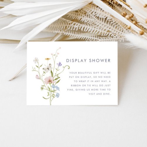 Pastel Wildflower Bridal Shower Display Shower Enclosure Card