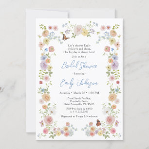Pastel Wildflower Bridal Shower Invitation