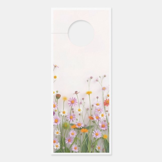 Pastel Wildflower Door Hanger – Elegant (Front)