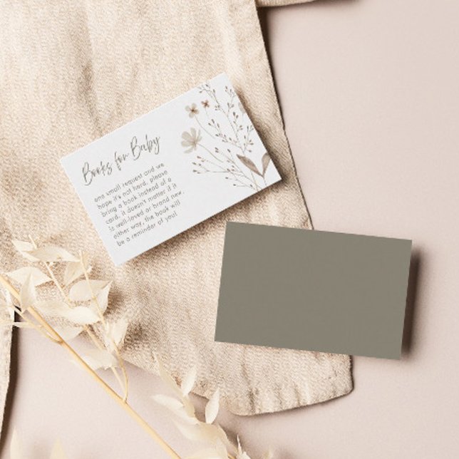 Pastel Wildflower Floral Baby Shower | Enclosure Card (Creator Uploaded)