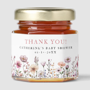 Pastel Wildflower Honey Jar Baby Shower Favor – Du Favors