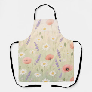 Pastel Wildflower Meadow Soft Bloom Apron