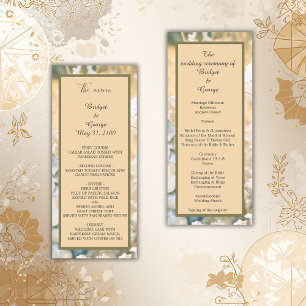 Pastel Wildflower Meadow wedding program & menu