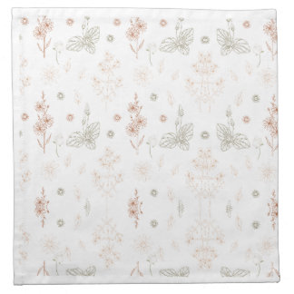 Pastel Wildflower Pattern Cloth Napkin