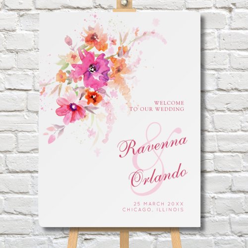 Pastel Wildflower Peony Peonies Anemones Wedding Foam Board