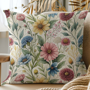 Pastel Wildflower Pillow Gift for New Homeowners