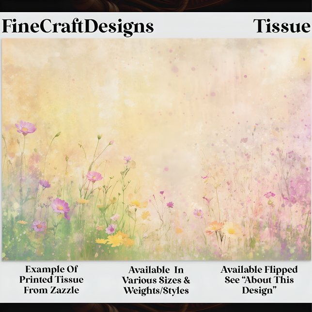 Pastel Wildflower Spring Meadow DZ5L Decoupage  Tissue Paper (Creator Uploaded)