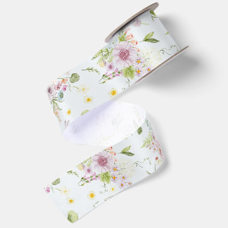 Pastel Wildflower Watercolor Ribbon