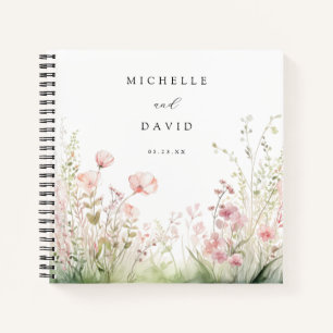 Pastel Wildflower Wedding Guest Book