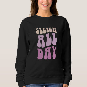 Pastel Winter Christmas Sleigh All Day  2 Sweatshirt