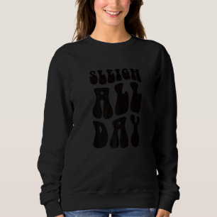 Pastel Winter Christmas Sleigh All Day   Sweatshirt