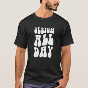 Pastel Winter Christmas Sleigh All Day T-Shirt