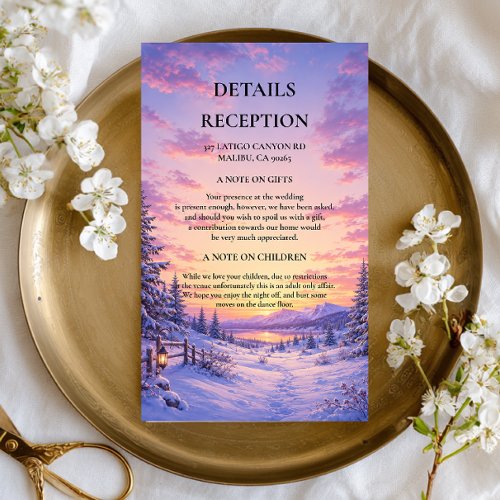 Pastel Winter Vista Beneath Enclosure Card