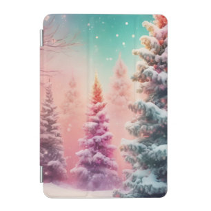 Pastel Winter Wonderland with Snow-Covered Trees iPad Mini Cover