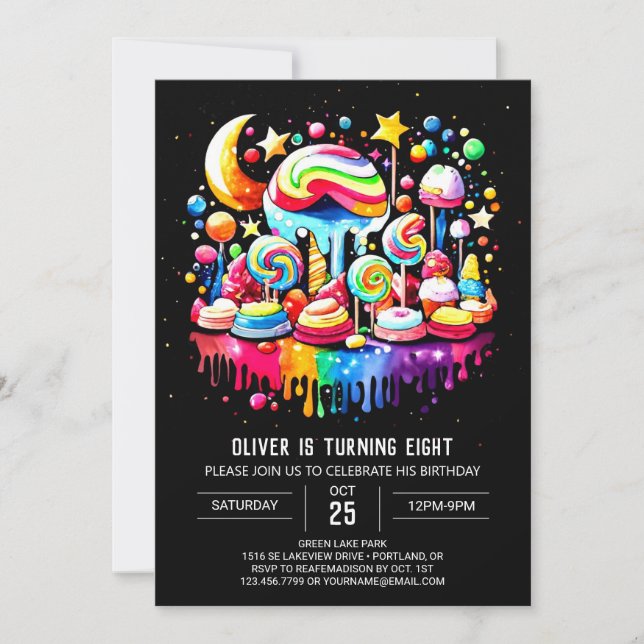 Pastel Wonderland Birthday Invitation (Front)