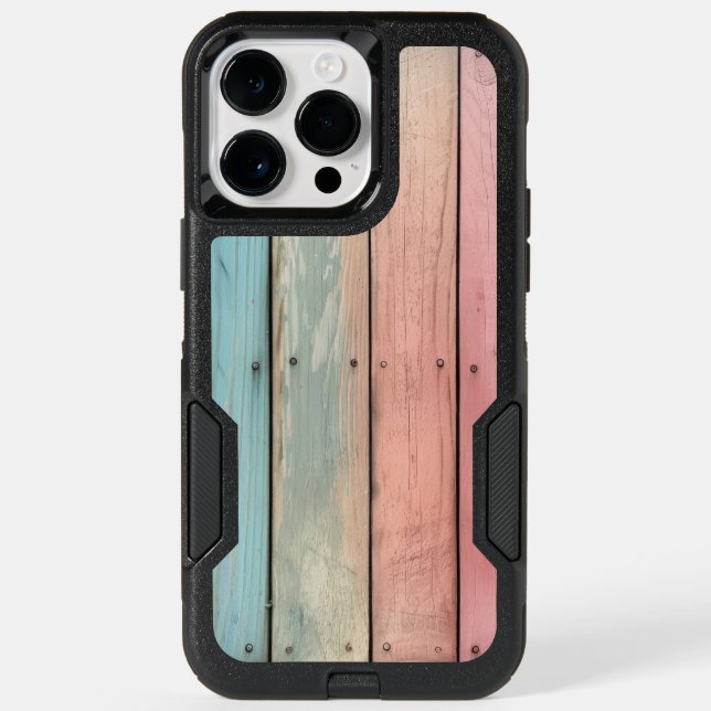Pastel Wood Print Otterbox iPhone Case (Back)