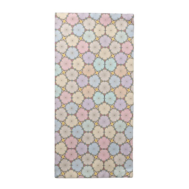 Pastel Wood Slice  Cloth Napkin (Half Fold)