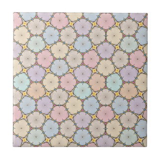 Pastel Wood Slices Ceramic Tile