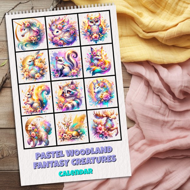 Pastel Woodland Fantasy Creatures Calendar (Creator Uploaded)