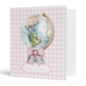 Pastel World Map | Geography Subject 3 Ring Binder