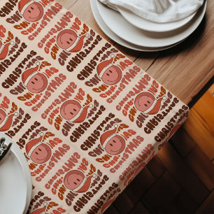 Pastel Xmas Runner Groovy 70s Vintage Table Look