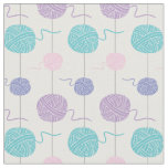 Pastel Yarn Ball String Pattern Fabric