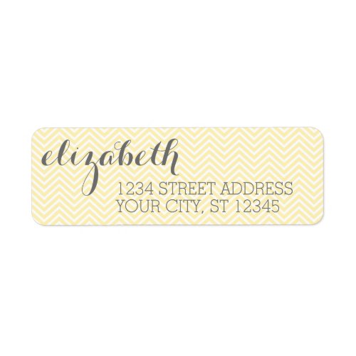Pastel Yellow and Gray Stationery Suite for Women Label