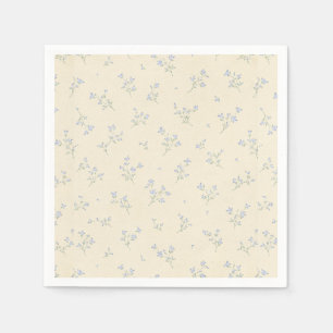 Pastel Yellow Blue Floral Vintage Baby Shower Napkins