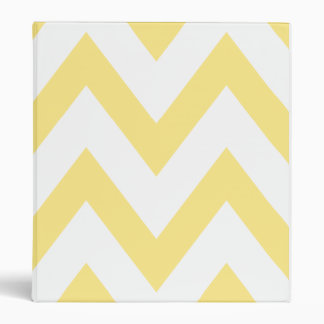 Pastel Yellow Chevron 3 Ring Binder