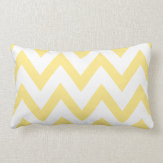 Pastel Yellow Chevron Lumbar Pillow