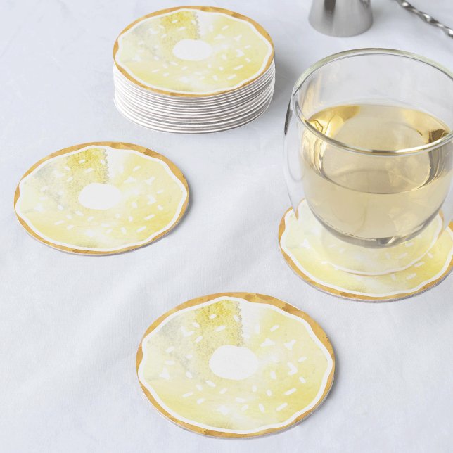 Pastel Yellow Donut Coasters (Creator Uploaded)