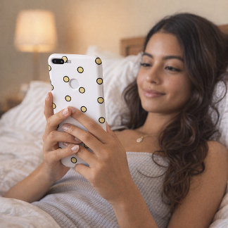Pastel Yellow Dots Black Outline Pattern Uncommon Google Pixel XL Case