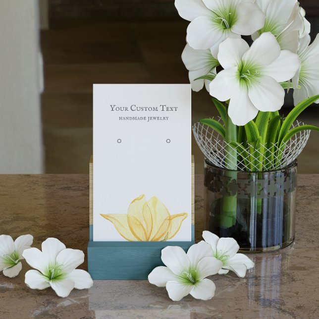 Pastel Yellow Flower Jewelry Earring Display Card (Creator Uploaded)