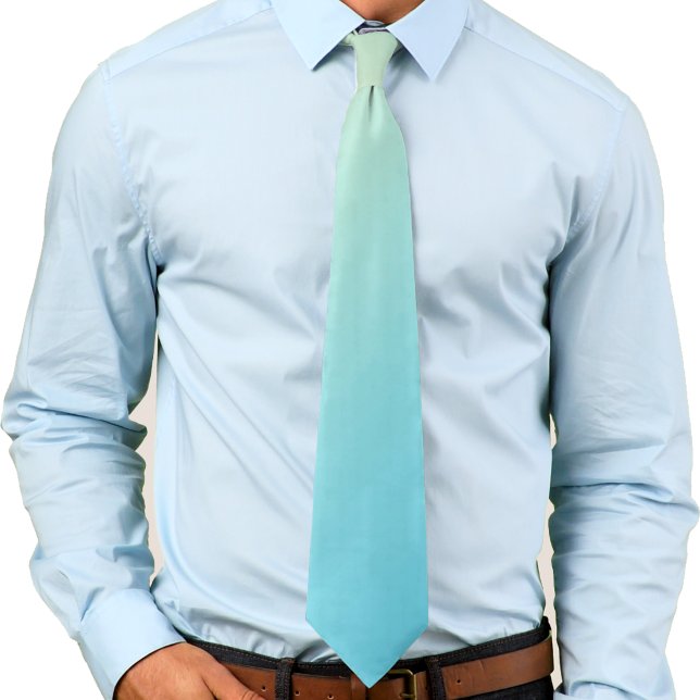 Pastel Yellow, Green, Blue Gradient Ombre Neck Tie (Creator Uploaded)