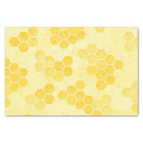 Pastel Yellow Honeycomb Pattern Tissue Paper