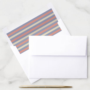 Pastel yellow, orange and blue stripes envelope liner