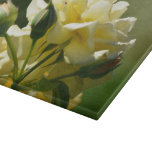 Pastel Yellow Rose Bush Cutting Board