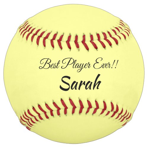 Pastel Yellow Softball