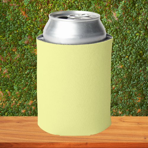 Pastel Yellow Solid Color Can Cooler