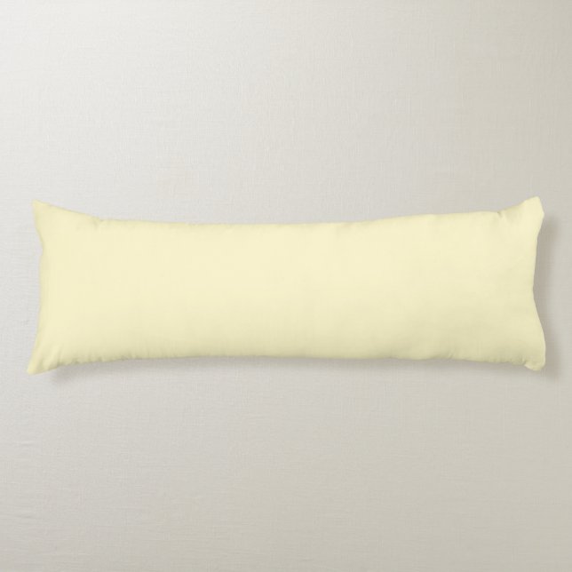 Pastel Yellow Solid Color | Classic | Elegant Body Pillow (Front)