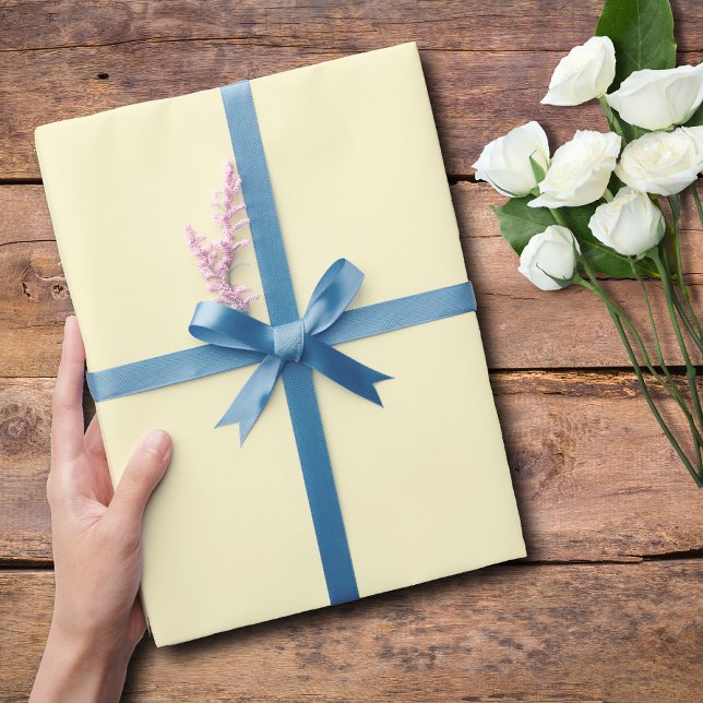 Pastel Yellow Solid Color | Classic | Elegant Wrapping Paper (Creator Uploaded)