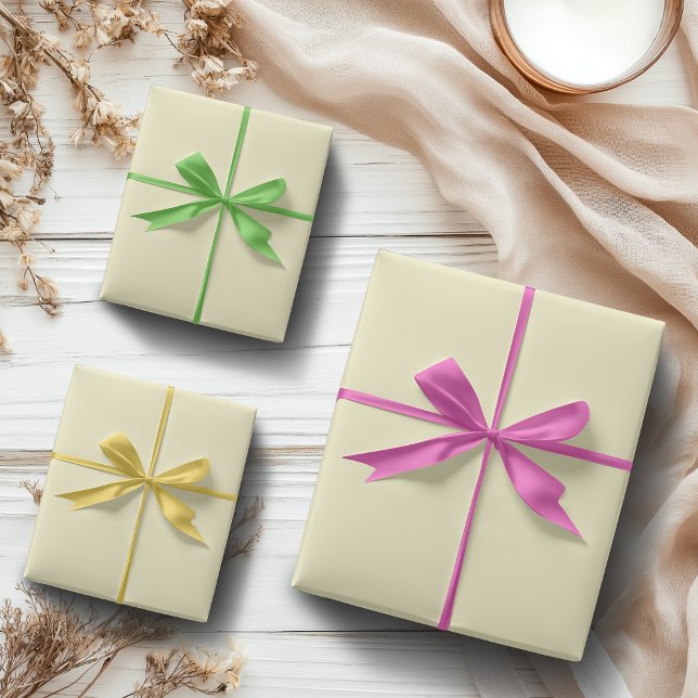 Pastel Yellow Solid Color | Classic | Elegant Wrapping Paper Sheets (Creator Uploaded)