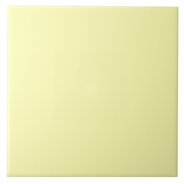 Pastel Yellow Solid Color Minimalist   Ceramic Tile (Front)