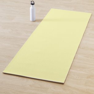 Pastel Yellow Solid Color Minimalist Yoga Mat