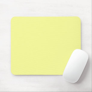 Pastel Yellow Solid Color Mouse Pad