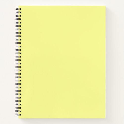 Pastel Yellow Solid Color Notebook